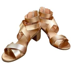 Material Girl Rose Gold Gladiator Sandals - 8.5